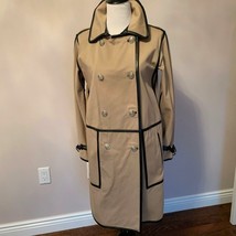 NWOT DKNY Cotton Blend Beige Trench/ Duster Coat Pleather Trim SZ S (US ... - $98.01