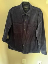 Bonobos Navy Cotton Blend Corduroy Shirt Jacket Shacket Slim Fit SZ XL NWOT - $88.11