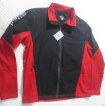 Coca-Cola  Black &amp; Red all weatherJacket Reflective Logo and accents Elevate L - £48.65 GBP
