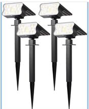 Solar 60-LED Spotlight Landscape Light Outdoor Garden Pathway Cool White... - $23.39