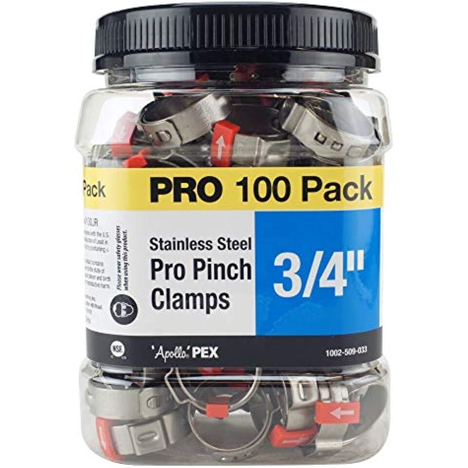 Apollo Valves PXPRO34100JR Pinch Clamp, Stainless Steel - $60.60