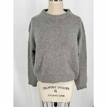 Viden Crewneck Boxy Sweater Sz Women&#39;s S Gray Cashmere Wool Alpaca Blend - £38.37 GBP