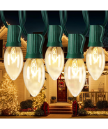Vintage Christmas Lights Outdoor, 50 FT C9 String Lights with 50 Clear B... - $51.44