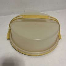Vintage Tupperware Pie Cake Keeper Taker Carrier 719-4 Gold, 721-1 Strap - £9.11 GBP