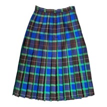 Vintage Archie Brown Son Women&#39;s Wool Plaid Pleated Skirt Kilt England U... - £13.24 GBP