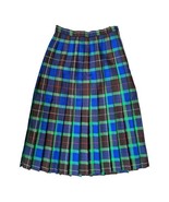 Vintage Archie Brown Son Women&#39;s Wool Plaid Pleated Skirt Kilt England U... - $16.83