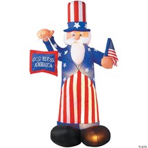 Uncle Sam Inflatable Yard Decor 6&#39; 72&quot; 4th of July Outdoor Patriotic SS4... - $124.99