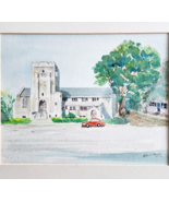 Billie Muncy Original Watercolor Painting Signed Church Framed Vintage G... - $1,828.03 MXN