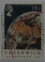 Vintage Stamps British Great Britain England Uk 16 P Pence Greenwich Stamp X1 B3 - £1.38 GBP