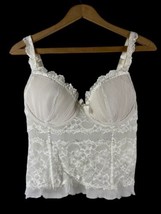 Secret Treasures Size 38C Corset Bustier Boning Ivory White Lace Y2K Womens - £29.75 GBP