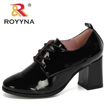 ROYYNA 2021 New Arrival Classic Wedding Shoes Woman Patent Leather Pumps Ladies  - £46.88 GBP