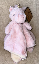 K Luxe Pink Unicorn Plush Rattle Lovey Kellytoy Security Blanket NWT Super Soft! - £12.70 GBP