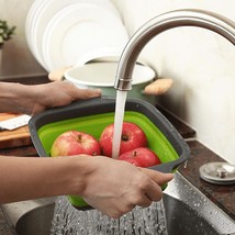 Silicone Folding &amp; Draining Basket Makes Washing Fruits &amp; Vegetables Easy - £16.75 GBP