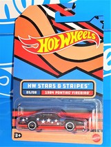 Hot Wheels 2022 Wal-Mart Stars &amp; Stripes 05/08 1984 Pontiac Firebird Black - £3.89 GBP