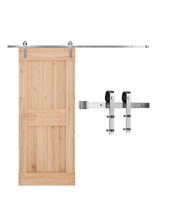 VEVOR 8FT Sliding Barn Door Hardware Kit, Durable Track &amp; J-shape Roller - $68.99