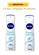 2X NIVEA Fresh Natural, Deodorant for Women, Ocean Extracts, Spray 150ml - £39.66 GBP