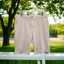 Polo Golf Ralph Lauren Seersucker Cotton Chino Shorts Men's 34 Pink White Stripe - £14.94 GBP