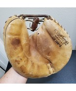 Vintage Rawlings Padded Leather L/H Catchers Mitt Glove Hinged Pad SM 30... - $65.19