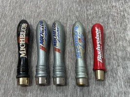 Vintage Beer Tap Handle Lot of 5 Wood Budweiser Michelob Light Bar Manca... - $24.74