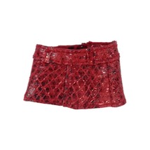 2005 Bratz Rock Angelz Yasmin Red Snake Print Leather Sparkly Mini Skirt - £4.71 GBP