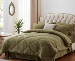 Bed In A Bag Comforter Sets Queen Olive Green All Season Down Alternativ... - $82.99