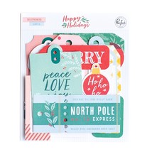 PinkFresh Tag Ephemera Cardstock Die-Cuts-Happy Holidays PFHP1822 - $13.20