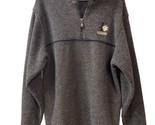 City Scape Toronto Mens XL Brown Quarter Zip Knit Jacket Side Pockets - £15.98 GBP