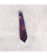 100% Silk Tie Stonehenge Molecular Expression Abstract Blue Purple Red G... - $13.43