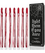 CANDWAX 10 inch Taper Candles Set of 12 - Dripless Candlesticks Blood White - $454.67 MXN