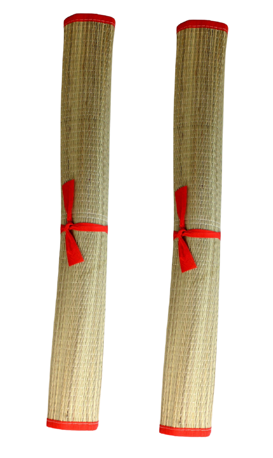 Set of 2 Natural Straw Beach Mats 24&quot; x 72&quot; - Multi-Purpose, Yoga Campin... - $14.84