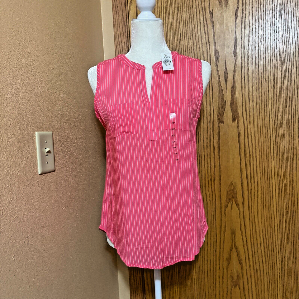 Ann Taylor Loft ladies NWT PS sleeveless top pink - $20.00