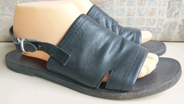 Rag &amp; Bone Slingback Sandals Black Leather Sz 38.5 US 8.5 - $36.08