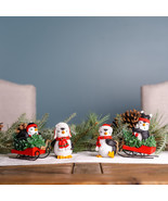 Playful Penguins with Sled Figurine (Set of 2) - $70.87 CAD