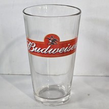 Budweiser Classic A&Eagle Logo Bar Pint Glass 5 7/8" Tall - $9.46