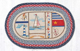 Earth Rugs OP-458 Nautical Breeze Oval Patch 20&quot; x 30&quot; - £38.94 GBP