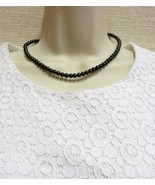 Vintage Costume Jewelry, Hematite Bead Necklace 16&quot; Strand NK41 - $10.68 CAD