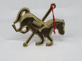 Dept 56 Brass Christmas Ornaments Carousel Horse Vintage Hong Kong Holiday - £7.11 GBP