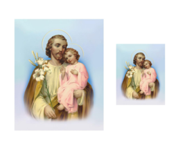 St. Joseph with Child Jesus - Ready to Frame 8x10 AND 5x7 Prints Catholic Home - £9.61 GBP