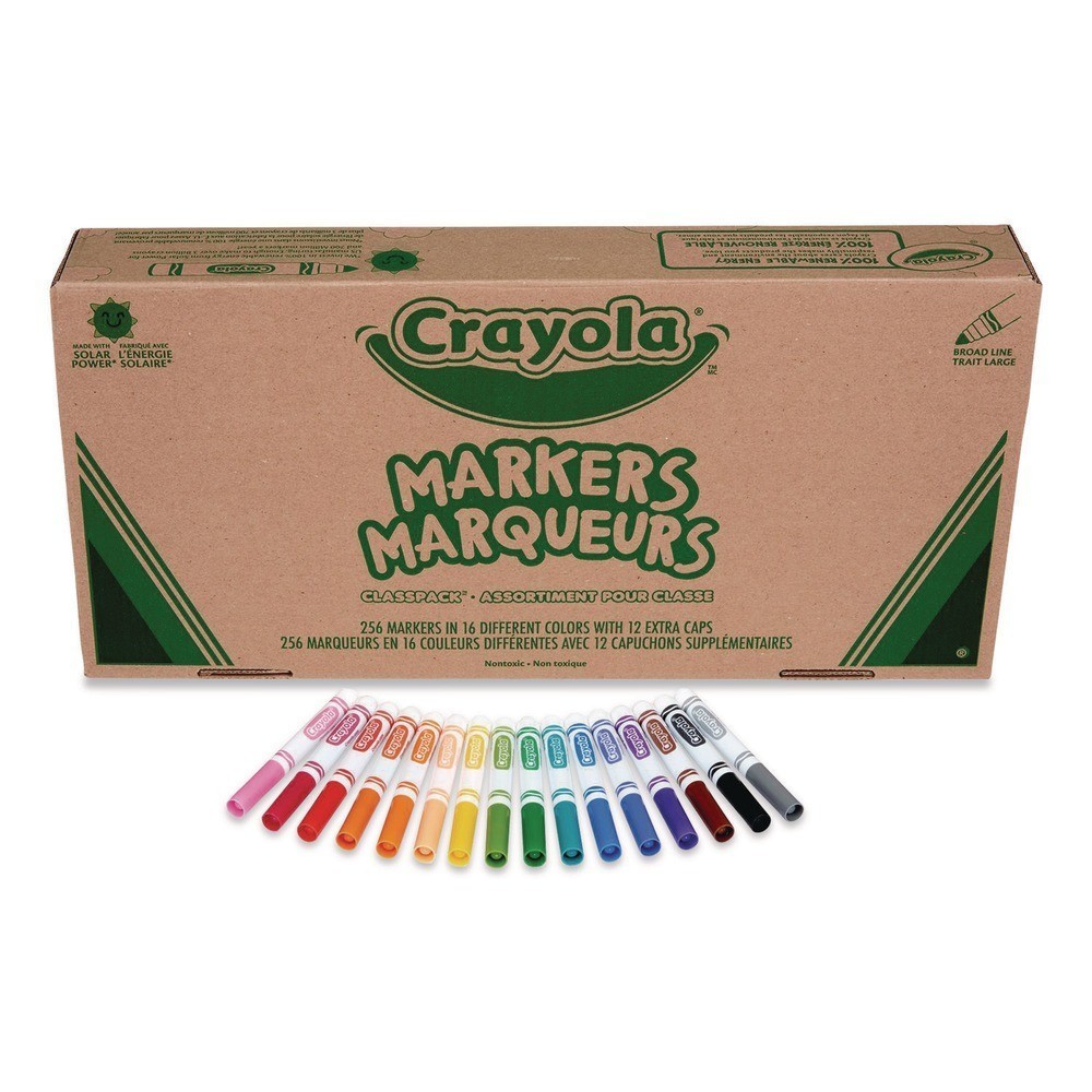 Crayola Markers Bulk Broad Line 16 Assorted Bold Color 256 Carton Classpack New Item image 2