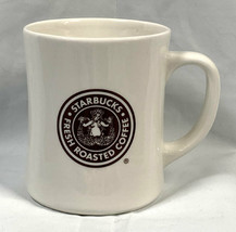 2008 Starbucks Coffee Mug Siren Mermaid Dual Logo Brown And Green 16 Oz - £28.76 GBP