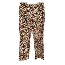 Boston Proper Leopard Pull On Stretch Pant Elastic Waist Beyond Travel - $25.00