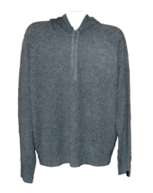Rag &amp; Bone Men’s Gray Charcoal Cashmere Knitted Hoody Sweater Size XL - £222.68 GBP