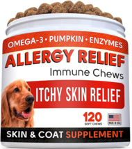 StrellaLab Anti Itch Allergy Relief Omega Dog Chews 7/26 - £18.94 GBP