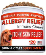 StrellaLab Anti Itch Allergy Relief Omega Dog Chews 7/26 - £19.38 GBP
