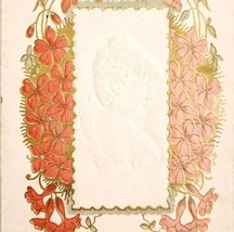 C1900s Victorian Trade Card Bridge Of Life Beautiful Woman In Flowers E83A - £15.46 GBP