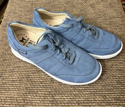 Mephisto Rebeca Perf Running Shoes Women&#39;s Size 8 Denim Blue Bucksoft NWOT - $82.99