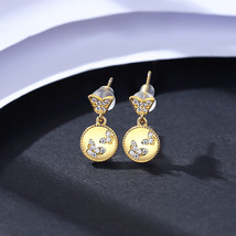 Butterfly Earrings S925 Silver Micro-Inlaid Zircon Earrings Plated With ... - $25.37