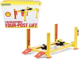Adjustable Four Post Lift &quot;Shell Oil&quot; #2 for 1/18 Scale Diecast Model Ca... - $66.29
