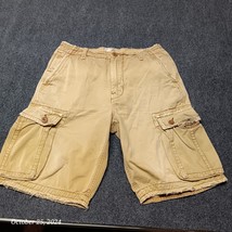 American Eagle Cargo Shorts Men 30 Beige Khaki Longer Length - $15.23