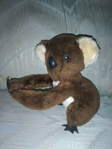 R Dakin Vintage Koala Bear Plush 6&quot; Brown Stuffed Animal Hook &amp; Loop Hands VTG - £15.54 GBP